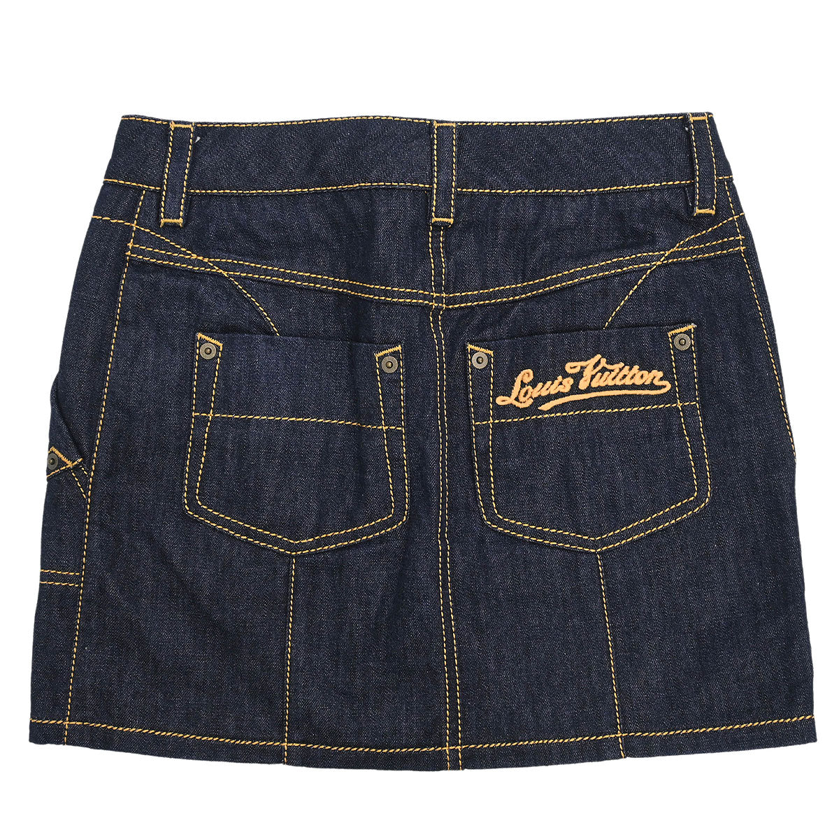 Louis Vuitton Denim Skirt Indigo #36