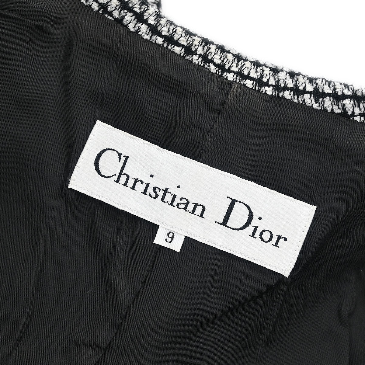 Christian Dior Setup Suit Jacket Skirt Black #36–38