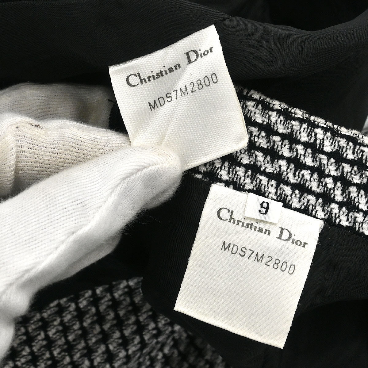Christian Dior Setup Suit Jacket Skirt Black #36–38