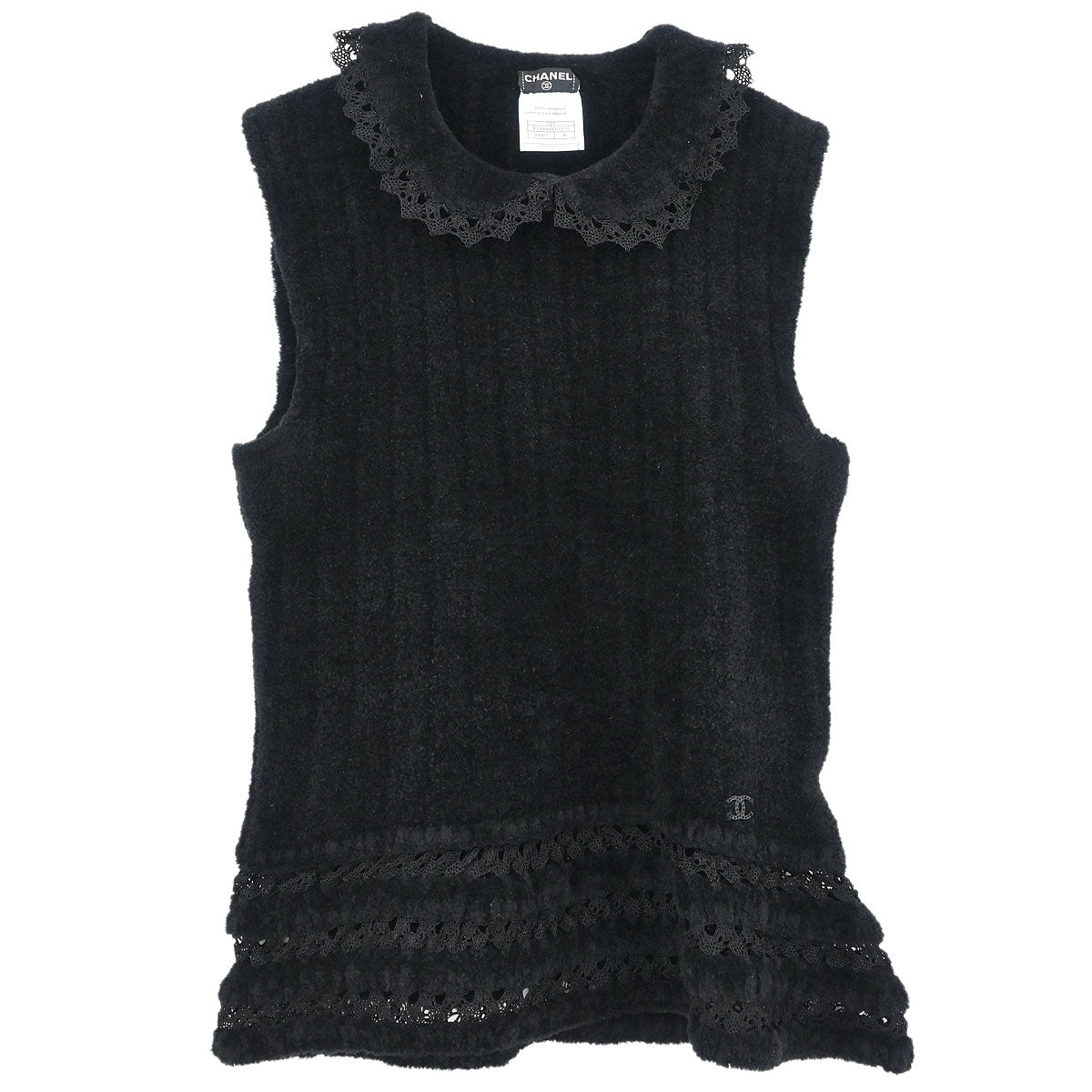 Chanel 2002 Sleeveless Top Black #46