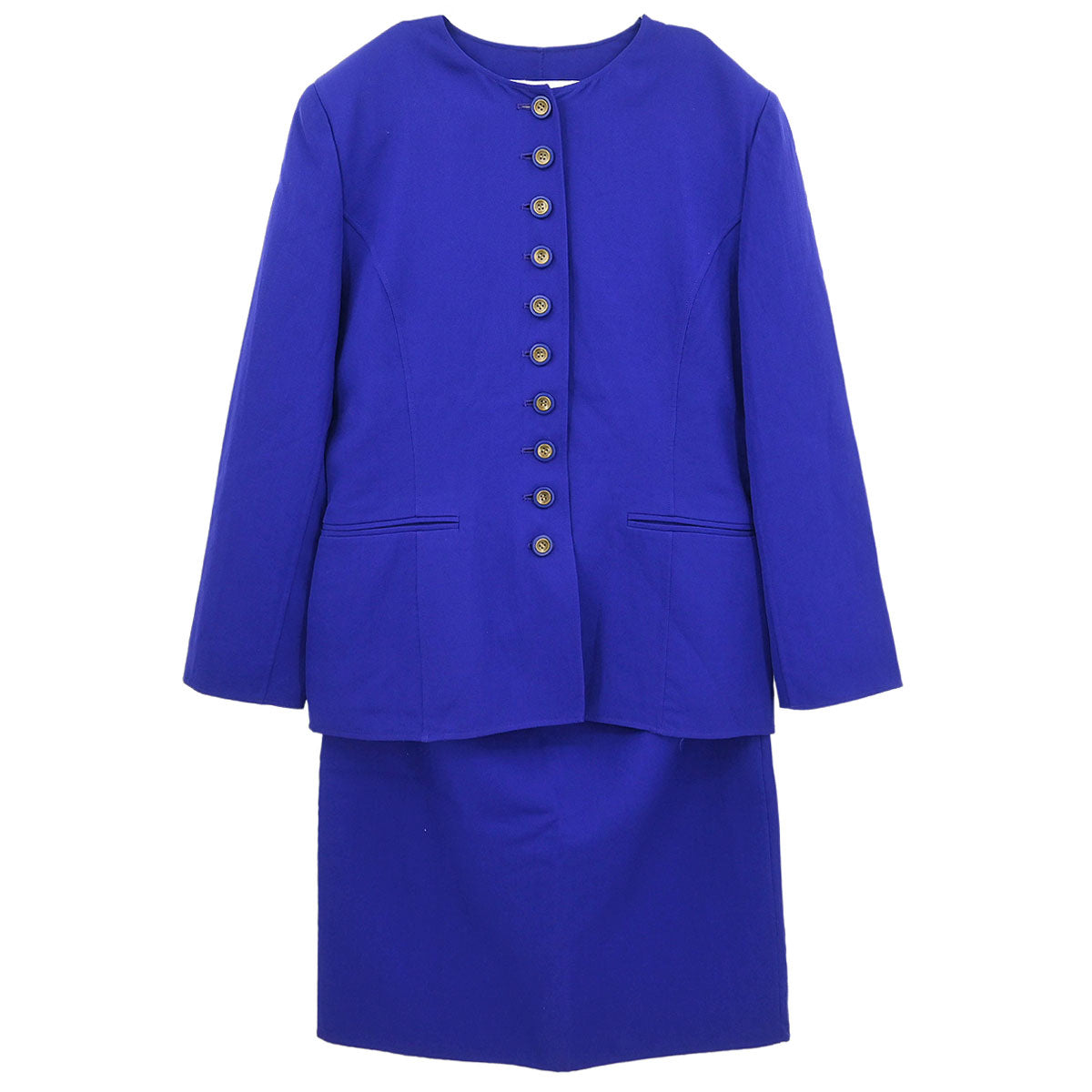 Christian Dior Setup Suit Jacket Skirt Purple #40–42