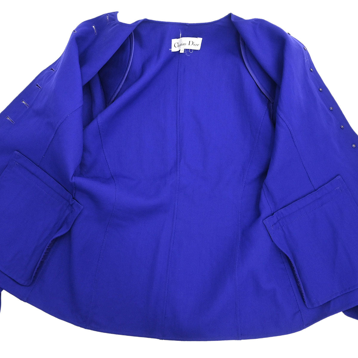 Christian Dior Setup Suit Jacket Skirt Purple #40–42