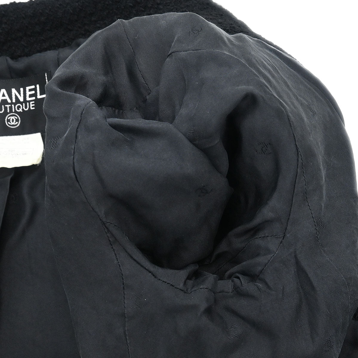 Chanel 1995 Single Breasted Jacket Black #38