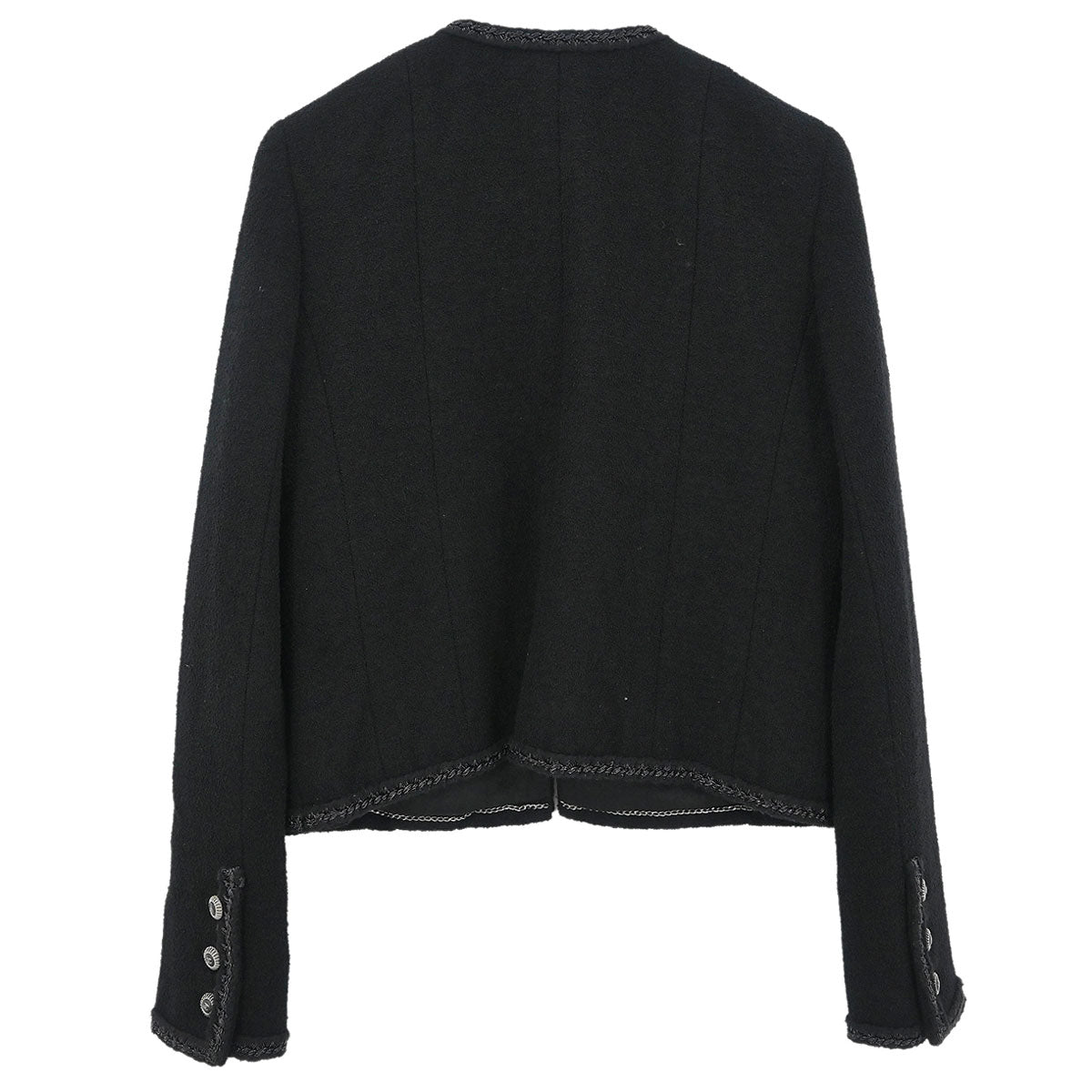 Chanel 2008 Single Breasted Jacket Black #38