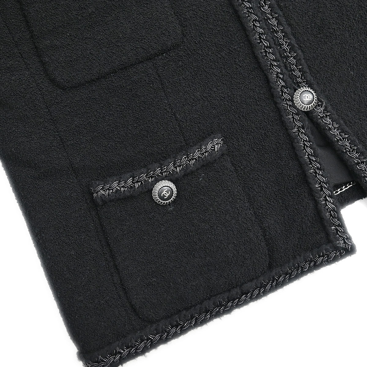 Chanel 2008 Single Breasted Jacket Black #38