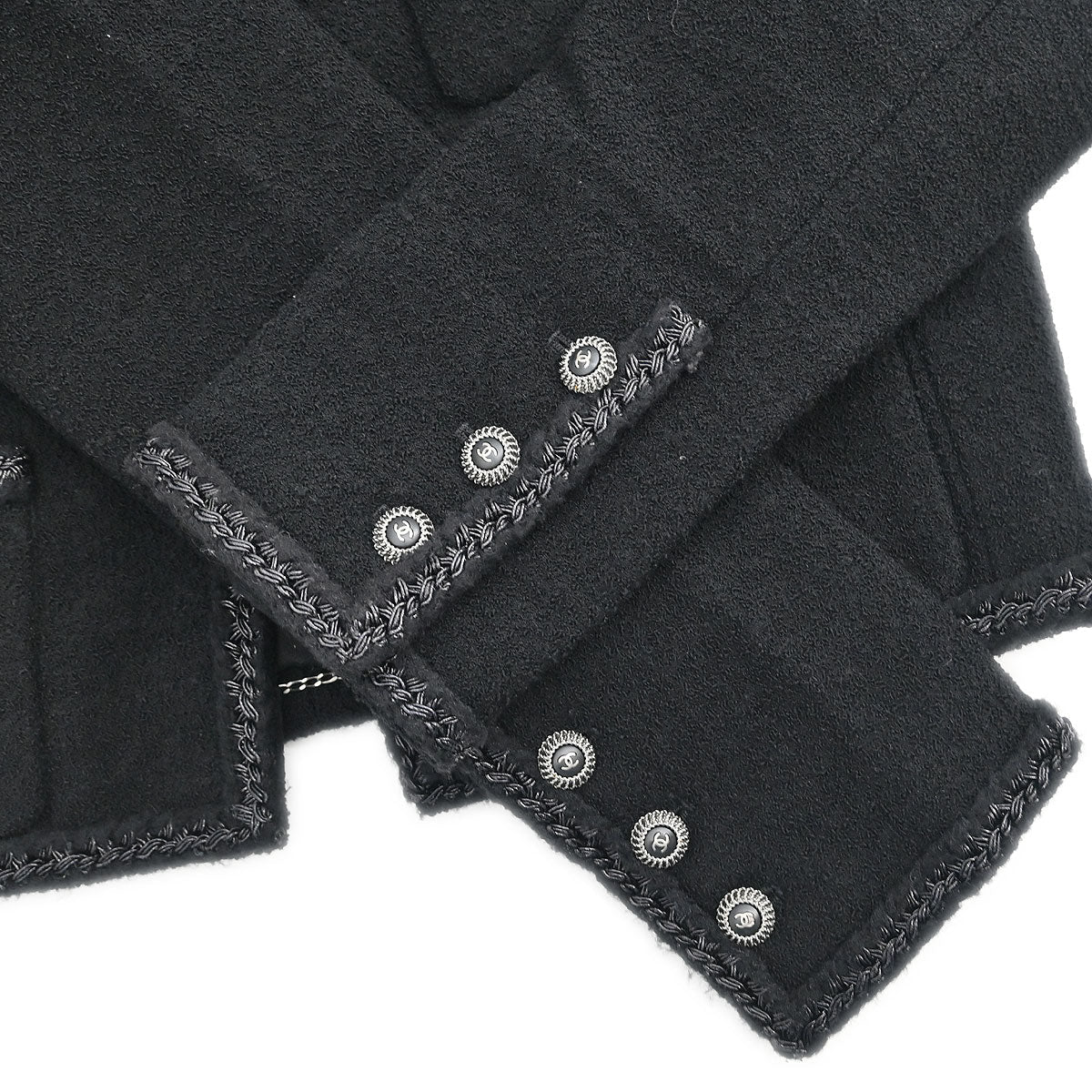 Chanel 2008 Single Breasted Jacket Black #38