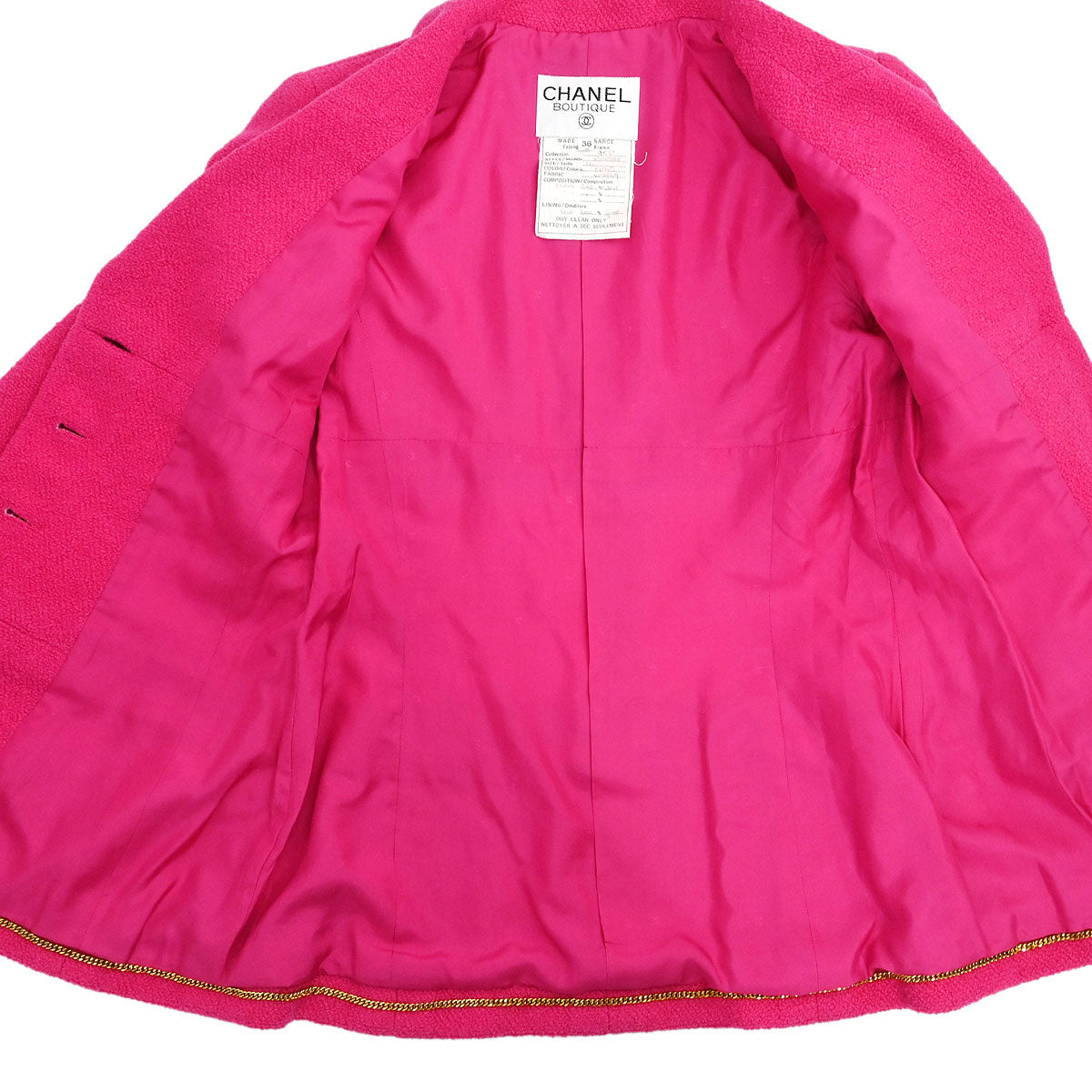 Chanel 1995 Single Breasted Jacket Pink #36