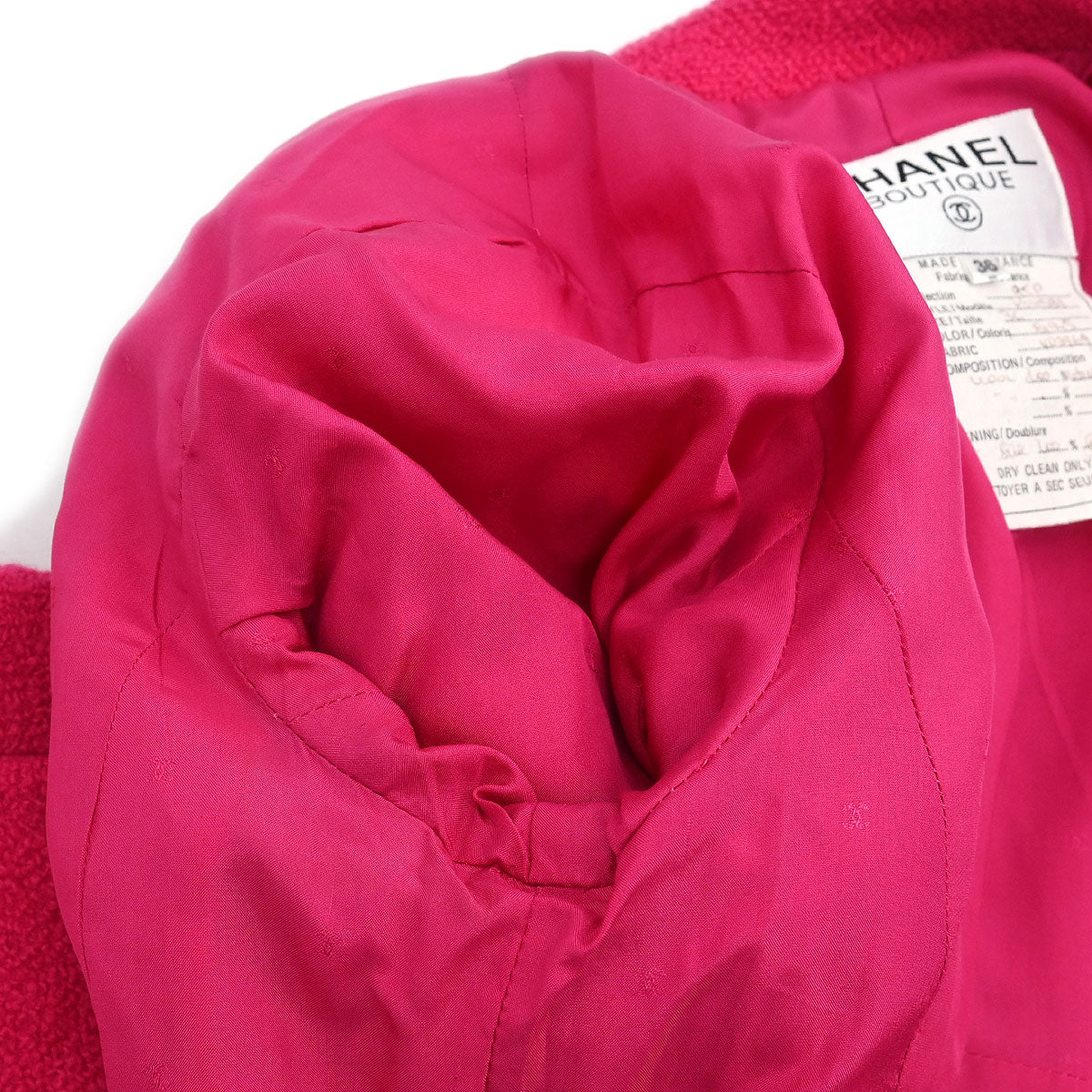 Chanel 1995 Single Breasted Jacket Pink #36