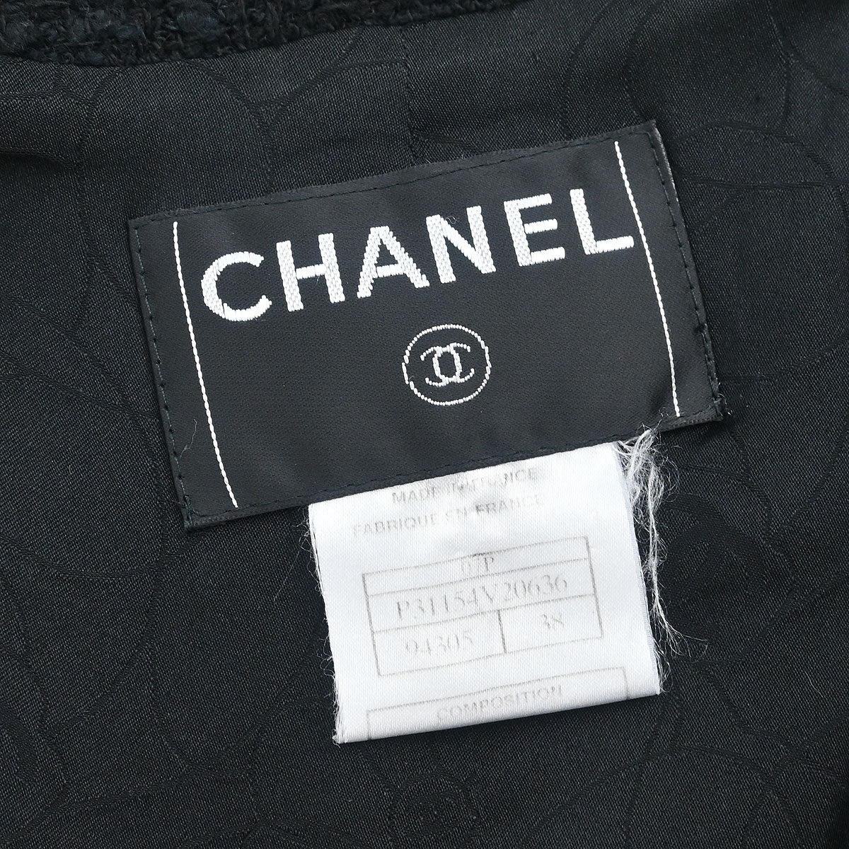 Chanel 2007 Collarless Single Breasted Jacket Black #38