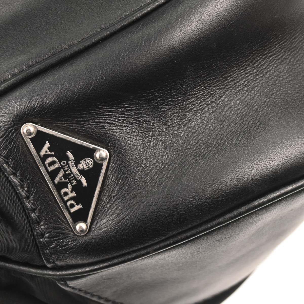 Prada Black Nylon Hobo Handbag