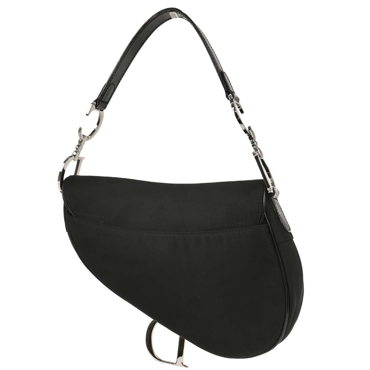 Christian Dior Black Nylon Saddle Handbag