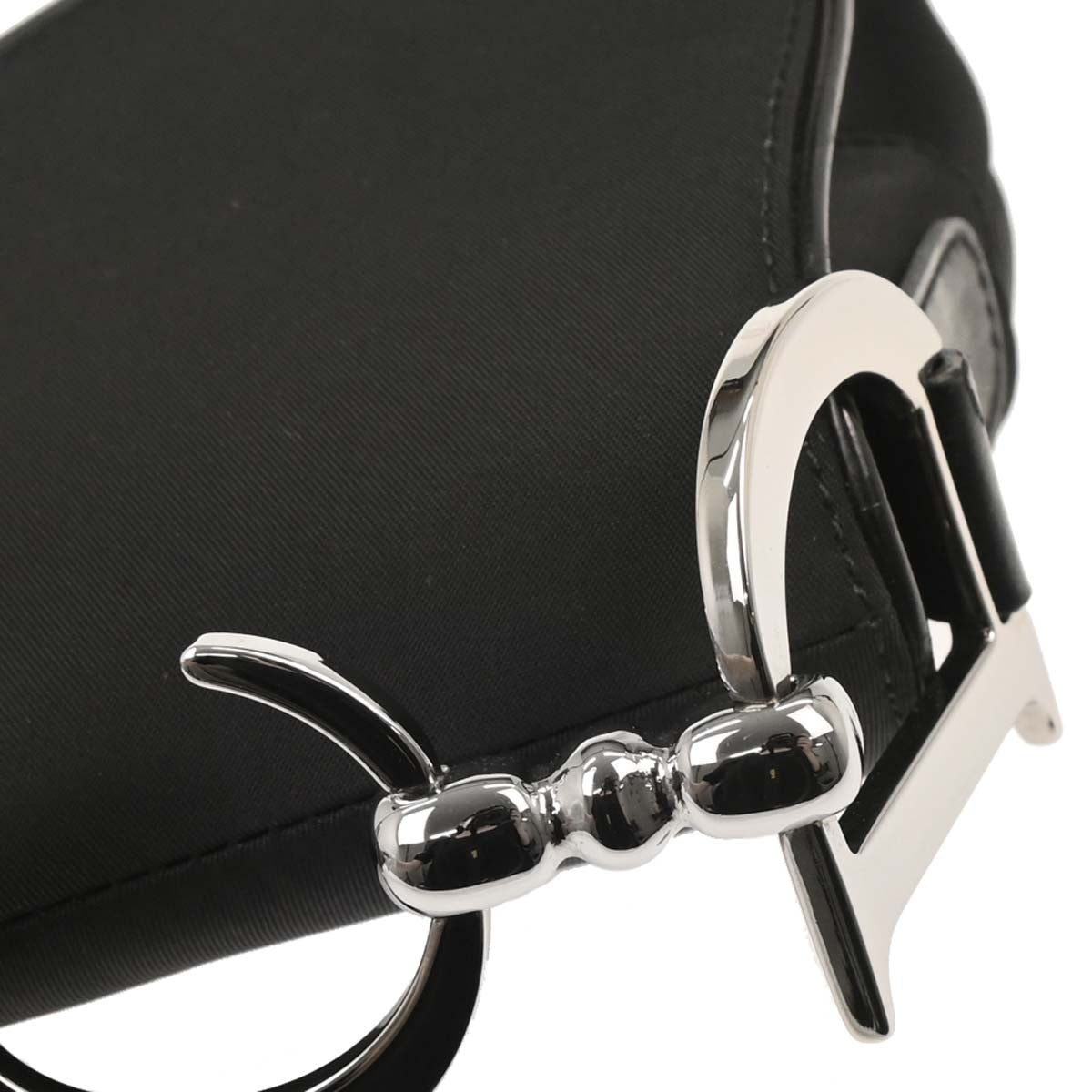 Christian Dior Black Nylon Saddle Handbag