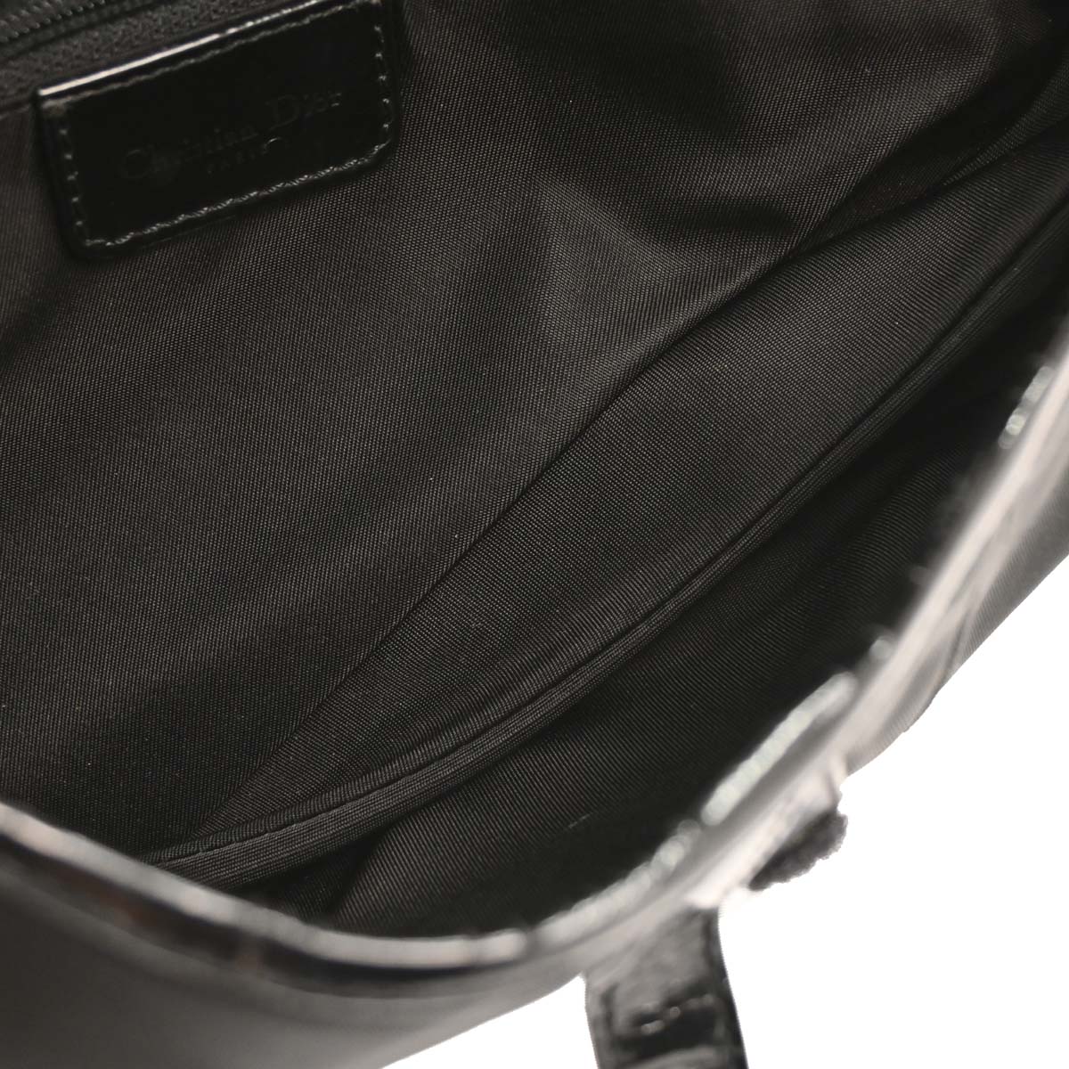 Christian Dior Black Nylon Saddle Handbag