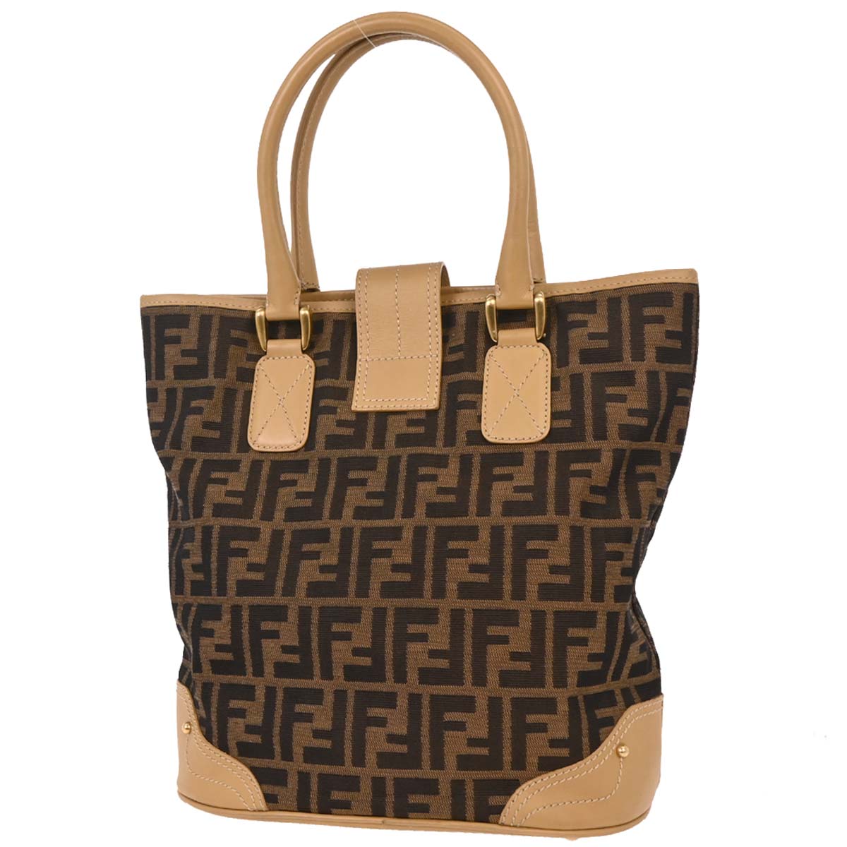 Fendi Brown Zucca Tote Handbag