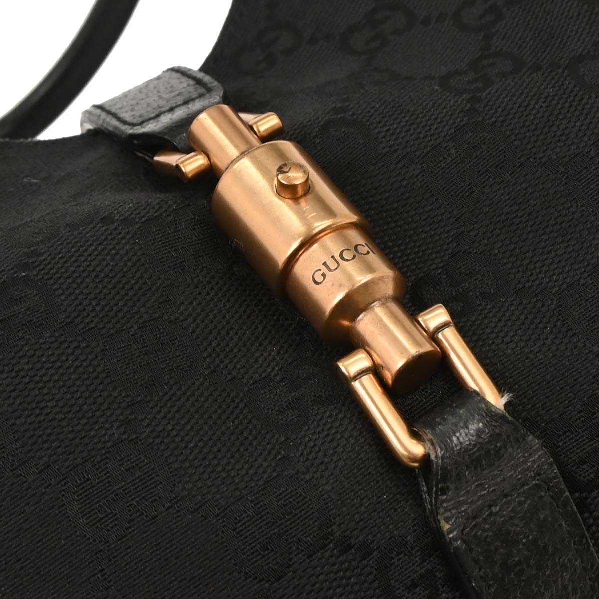 Gucci Black GG Canvas Jackie Handbag