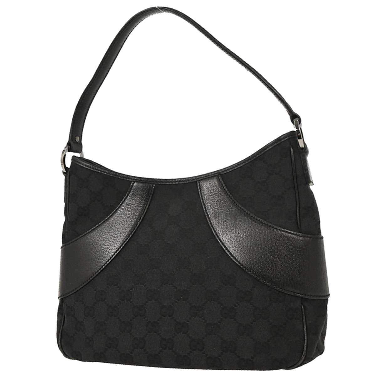 Gucci Black GG Canvas Handbag