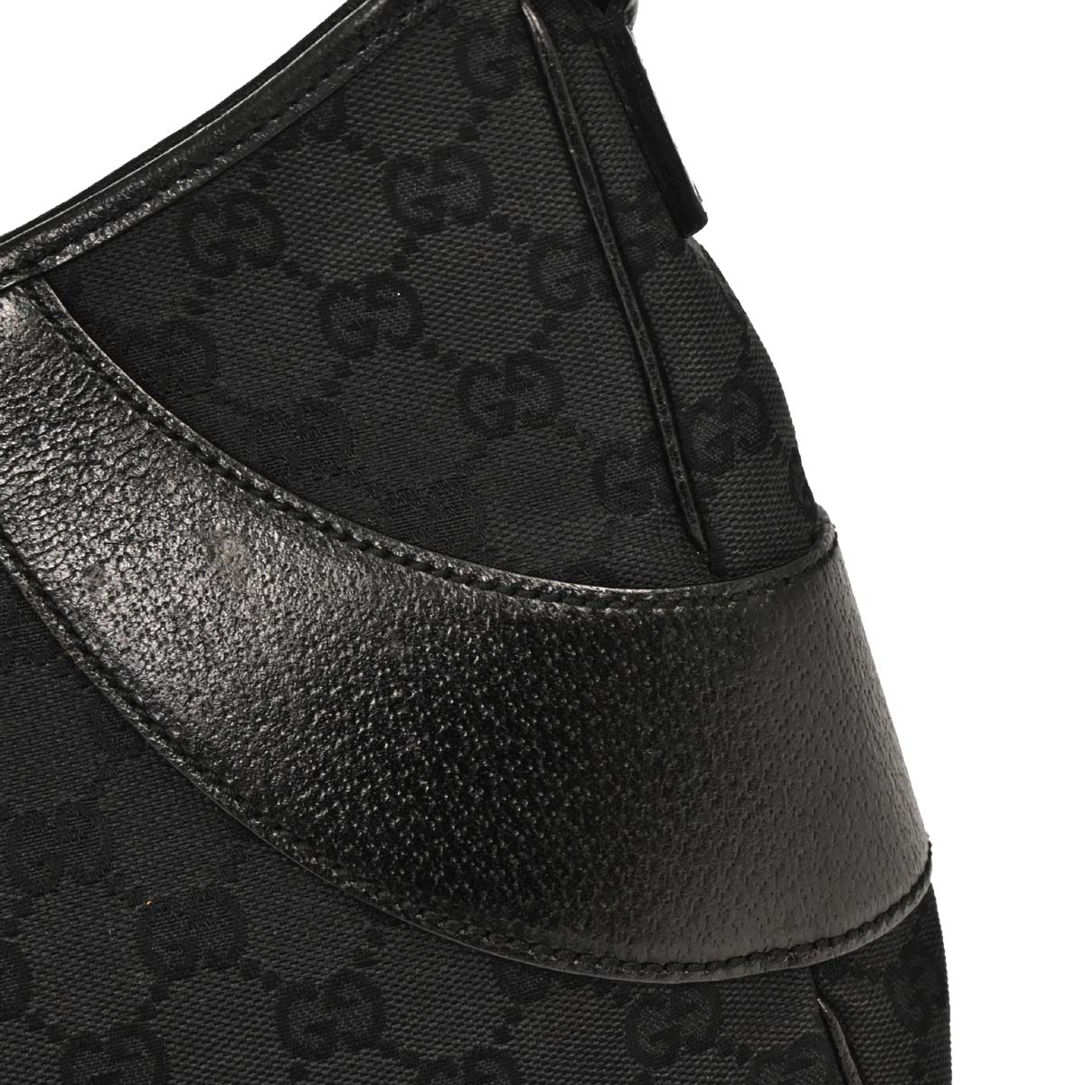 Gucci Black GG Canvas Handbag