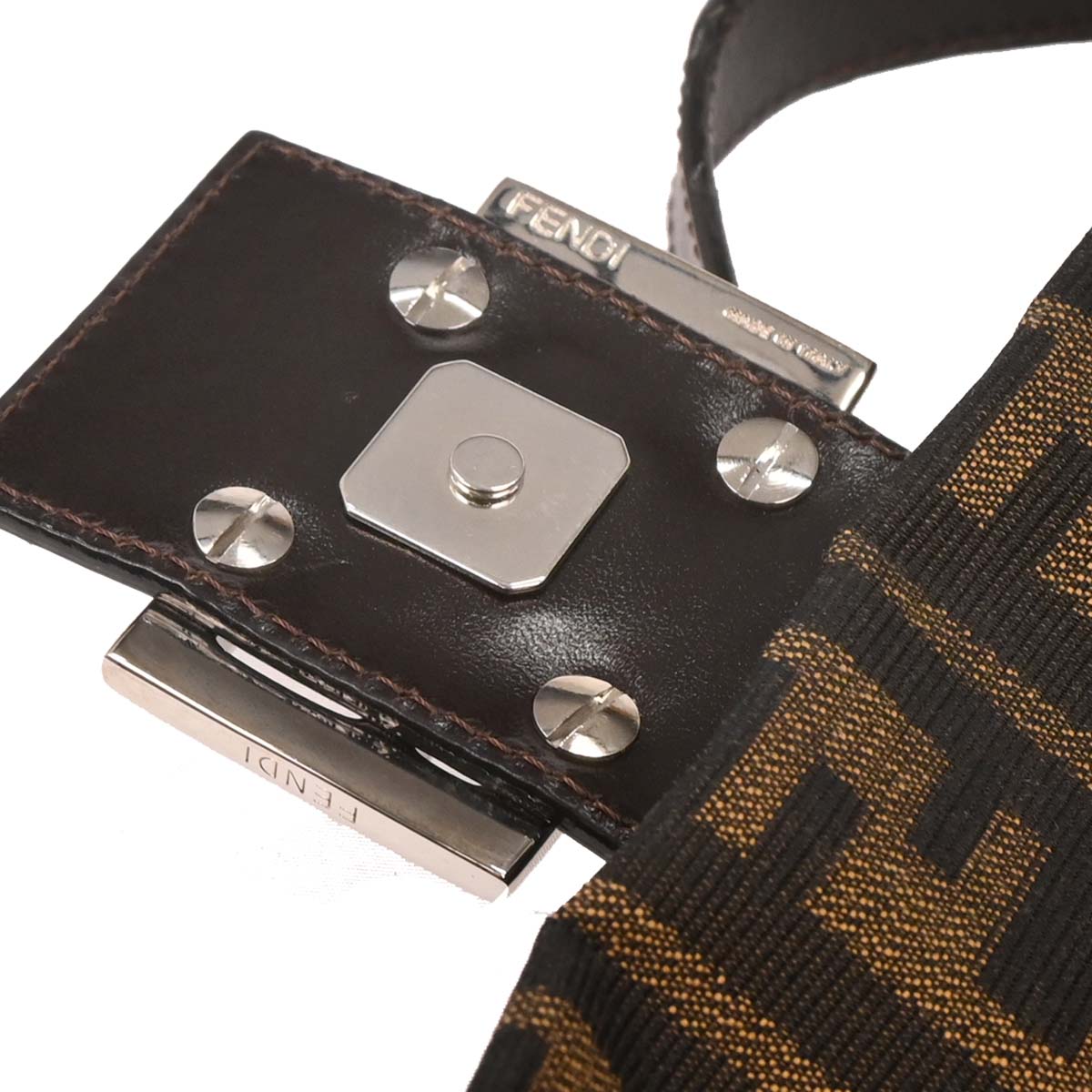 Fendi Brown Zucca Baguette Handbag