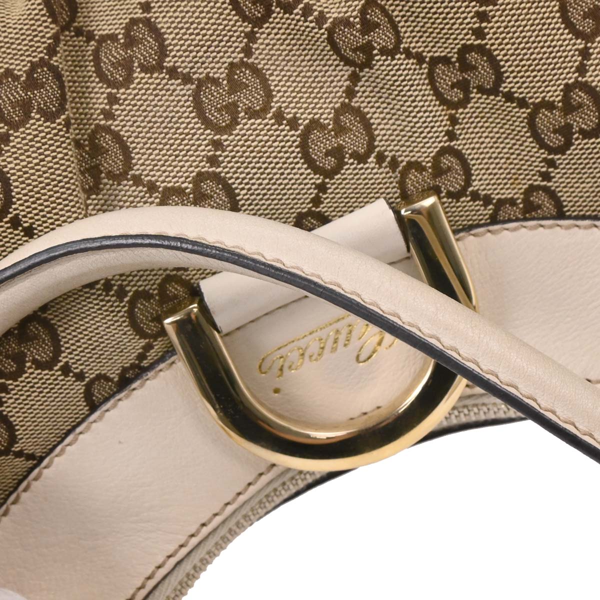Gucci Beige GG Canvas Abbey D Ring Handbag