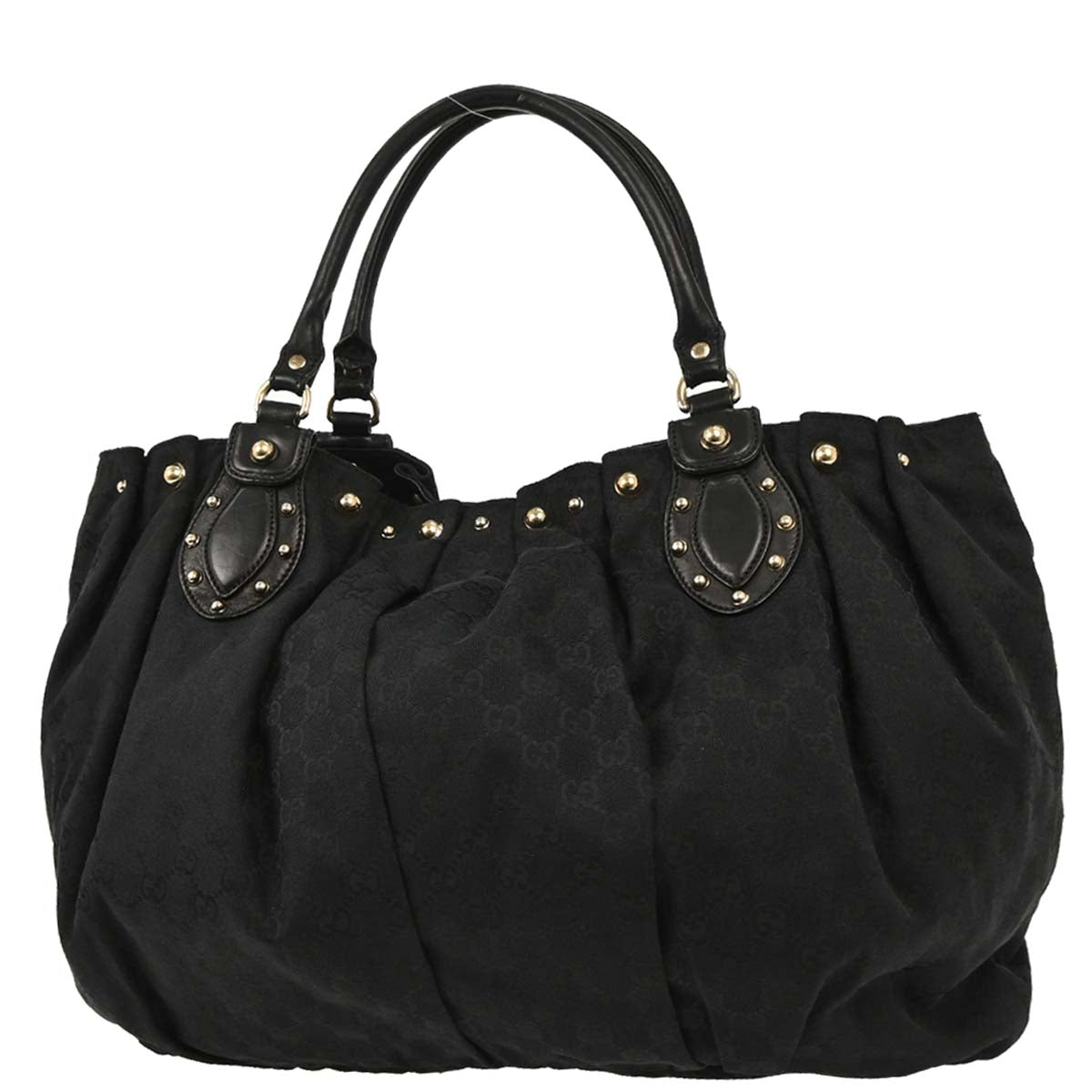 Gucci Black Canvas GG Tote Handbag