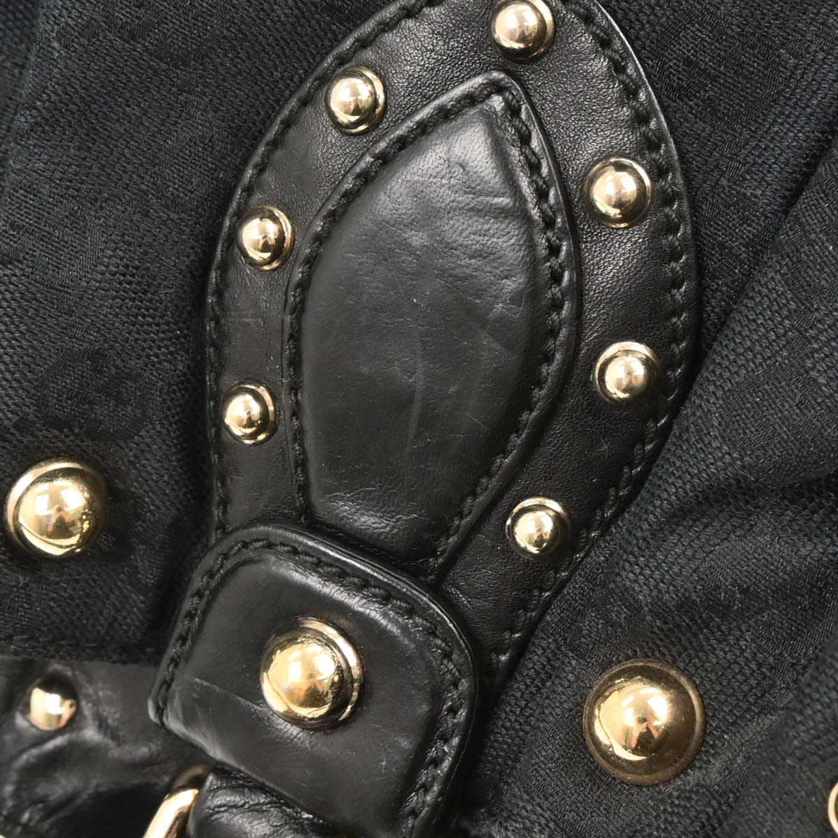 Gucci Black Canvas GG Tote Handbag