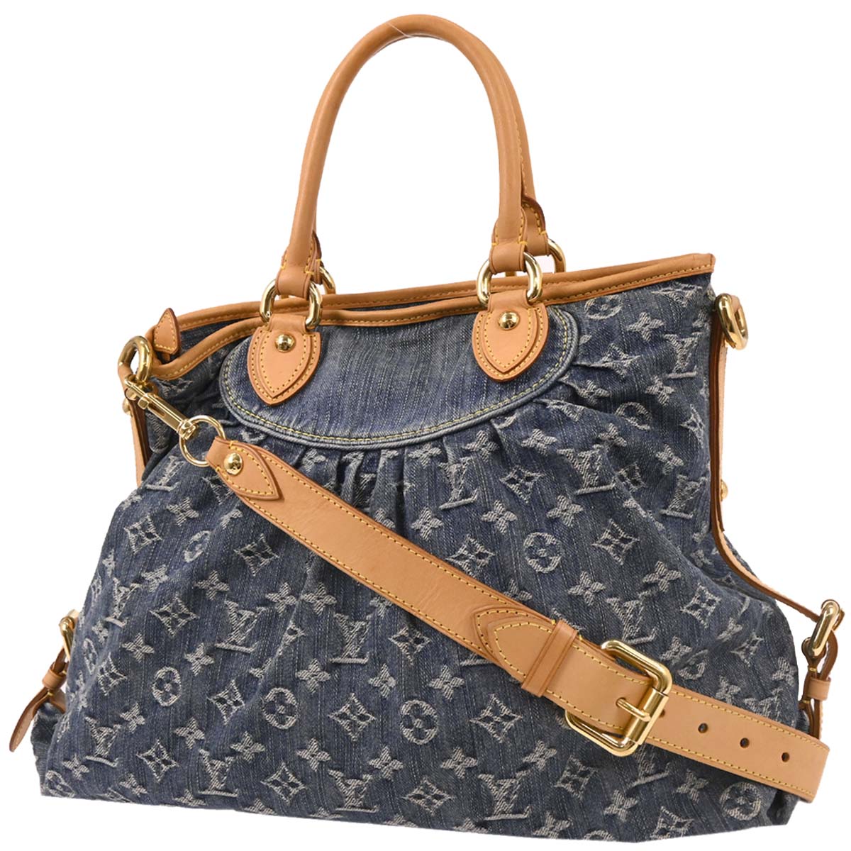 Louis Vuitton 2007 Monogram Denim Neo Cabby GM 2way Shoulder Tote Bag M95350