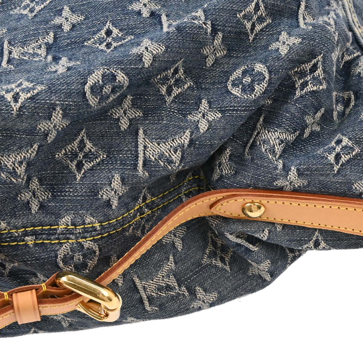 Louis Vuitton 2007 Monogram Denim Neo Cabby GM 2way Shoulder Tote Bag M95350