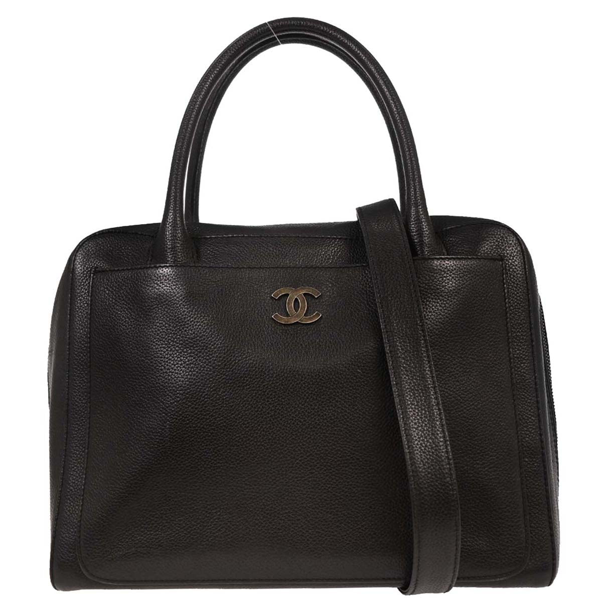 Chanel 2000-2001 Black Calfskin 2way Handbag