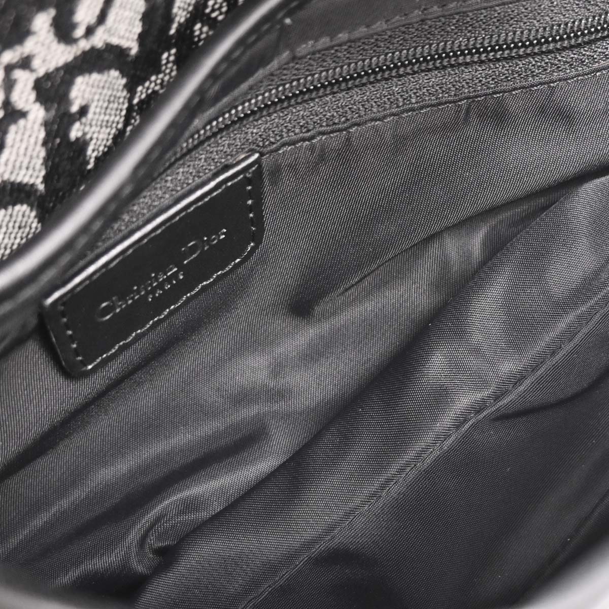 Christian Dior Black Trotter Saddle Handbag