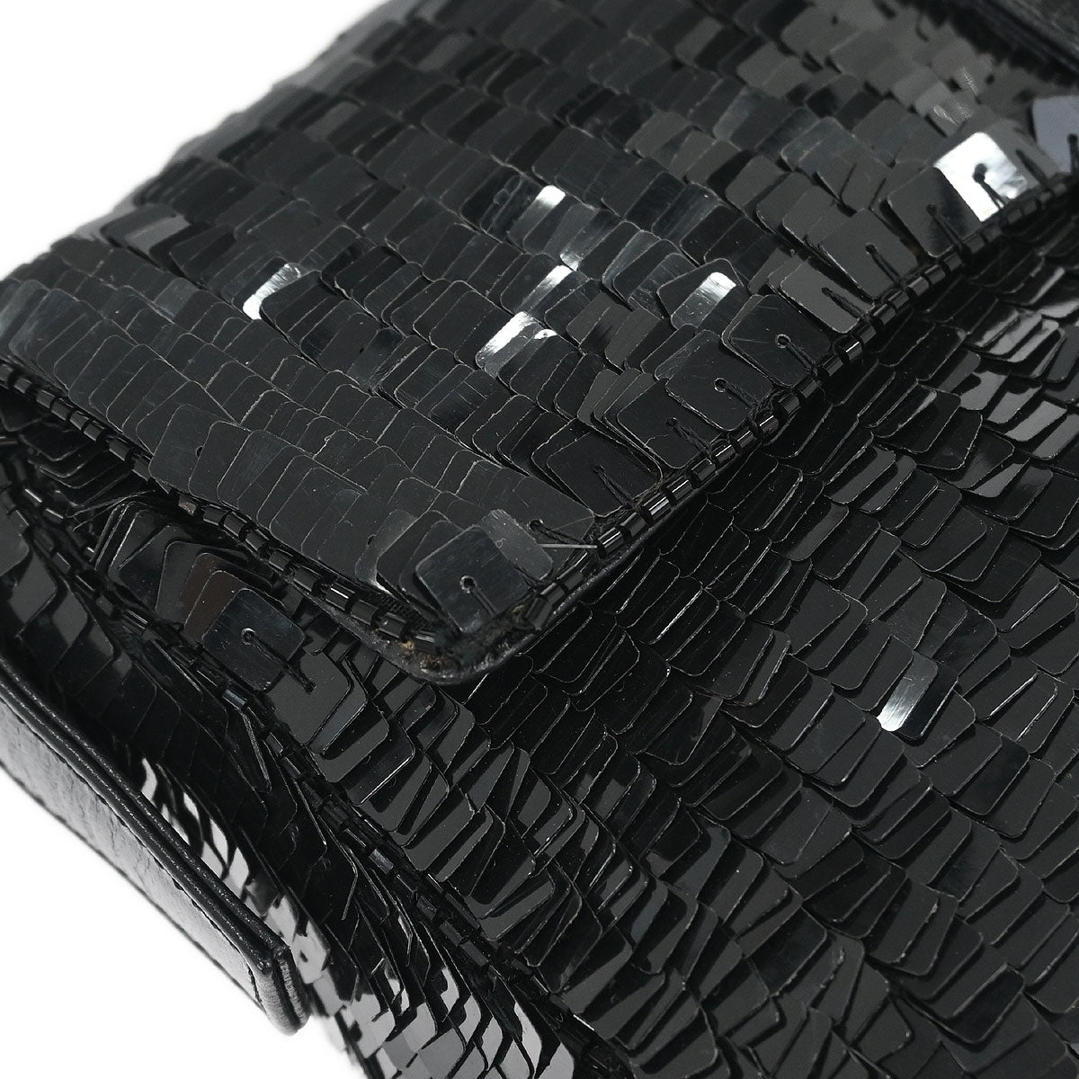 Fendi * Black Sequins Baguette Handbag