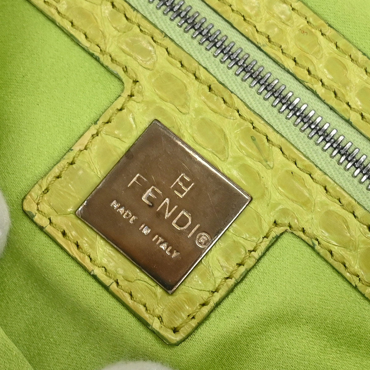 Fendi Beige Zucca Baguette Handbag