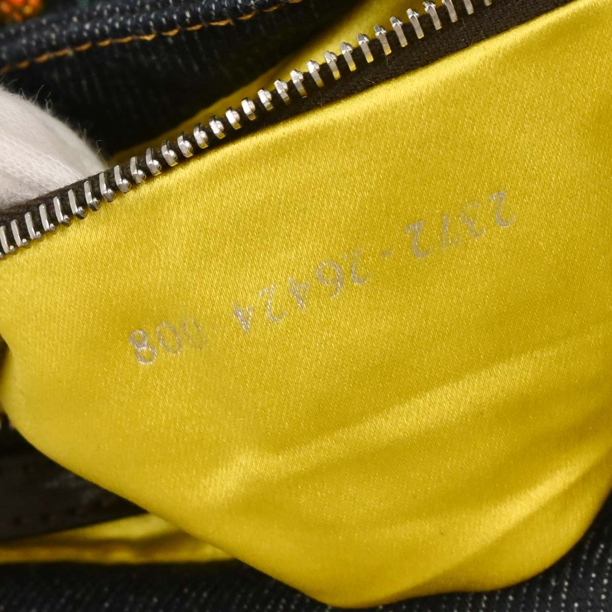 Fendi Blue Denim Beaded Baguette Handbag