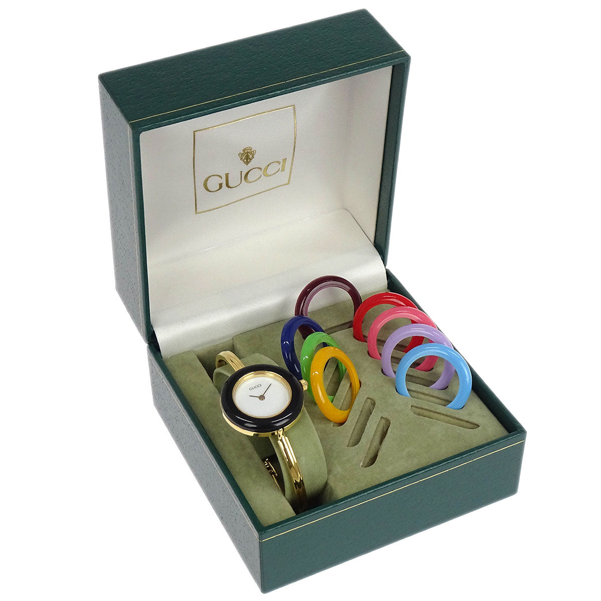 Gucci 11/12 Change Bezel Chameleon Quartz Watch SS 136497 Gucci Change Bezel for $997 for sale from a Trusted Seller  main image 3