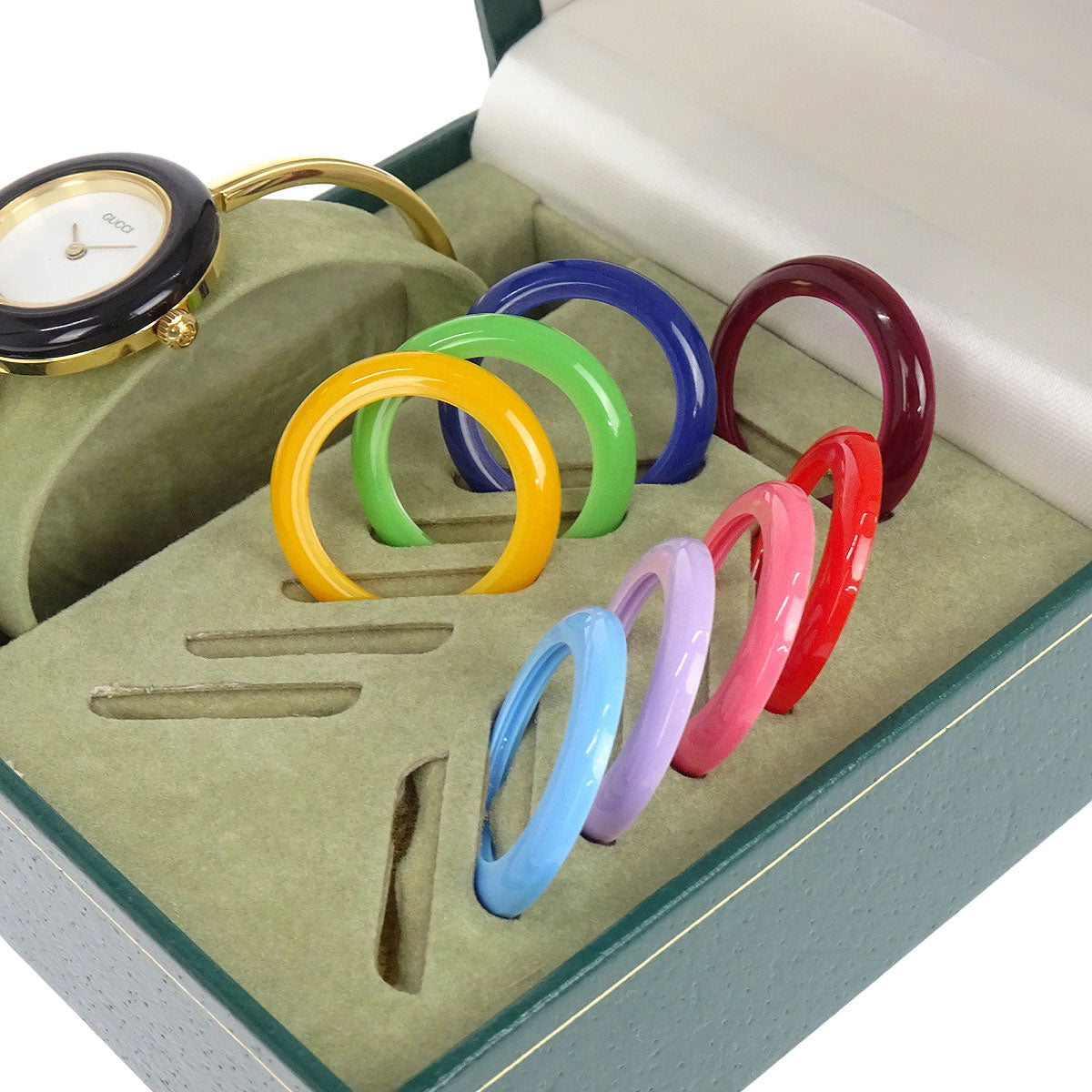 Gucci 11/12.2 Change Bezel Chameleon Quartz Watch SS