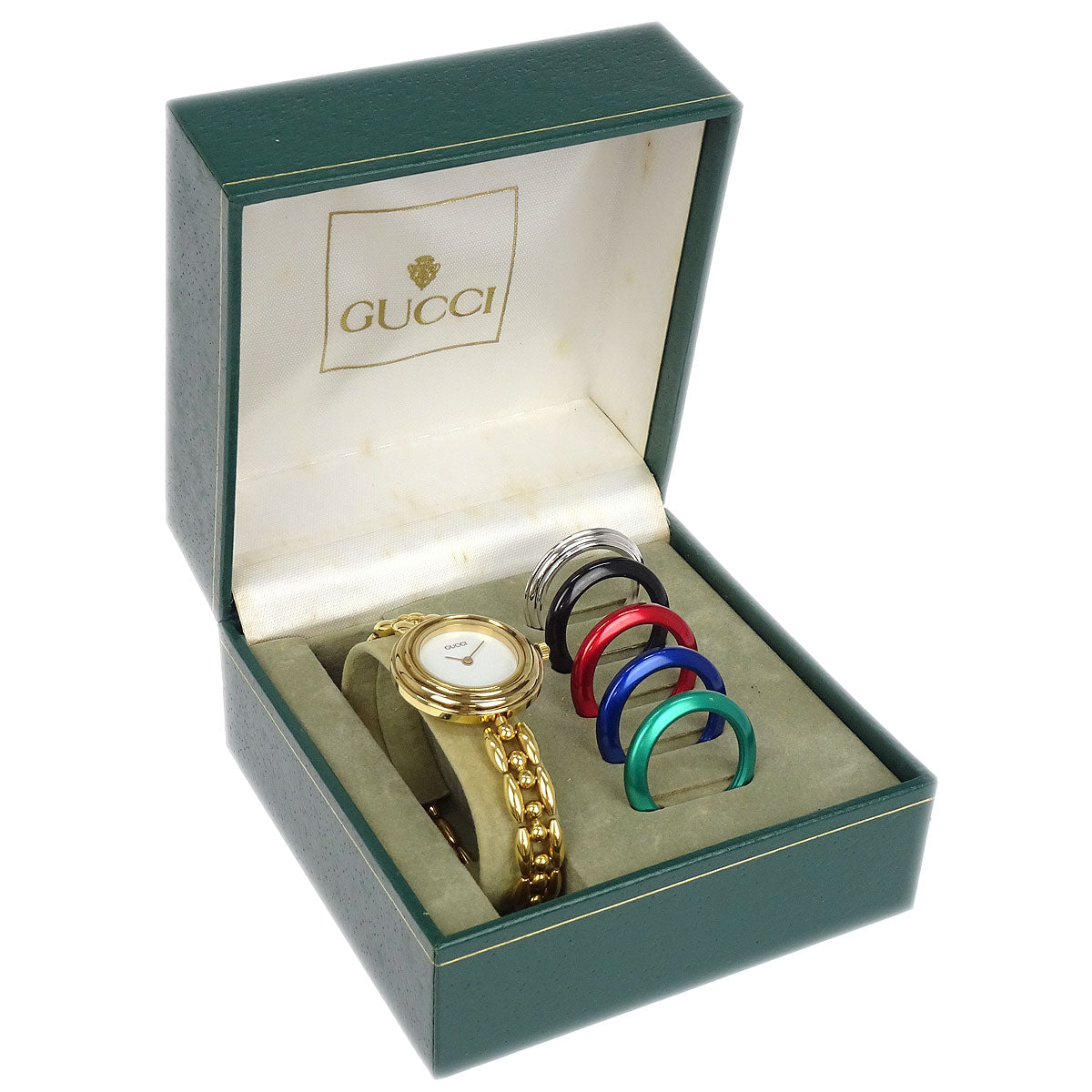 Gucci 11/12.2 Change Bezel Chameleon Quartz Watch SS