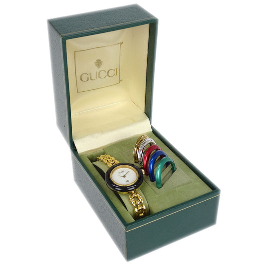 Gucci 11/12 Change Bezel Chameleon Quartz Watch SS