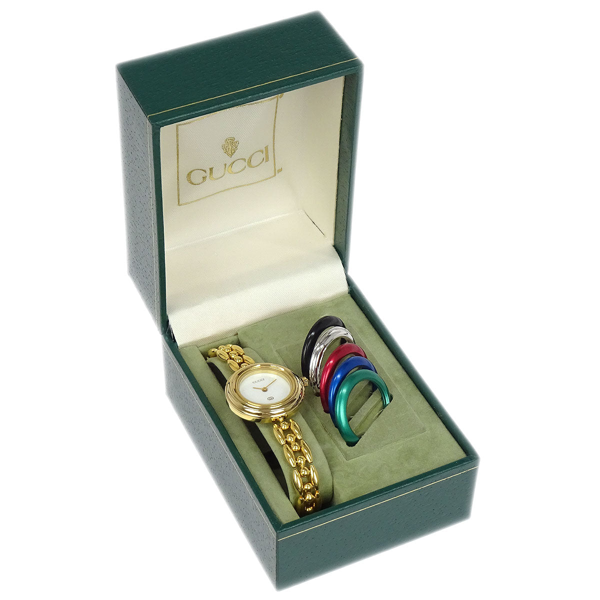 Gucci 1100-L Change Bezel Chameleon Quartz Watch SS – AMORE 
