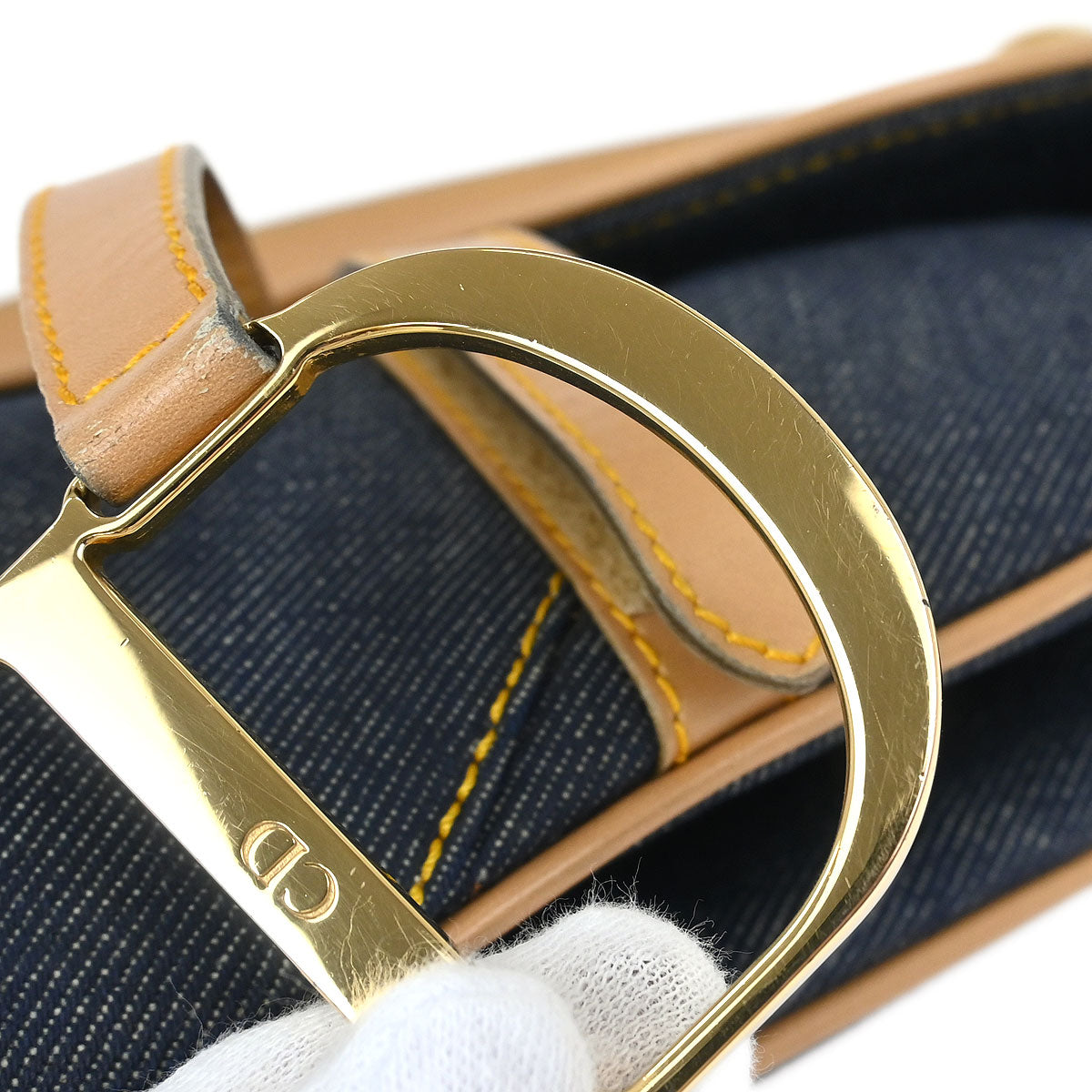 Christian Dior Indigo Denim Saddle Handbag