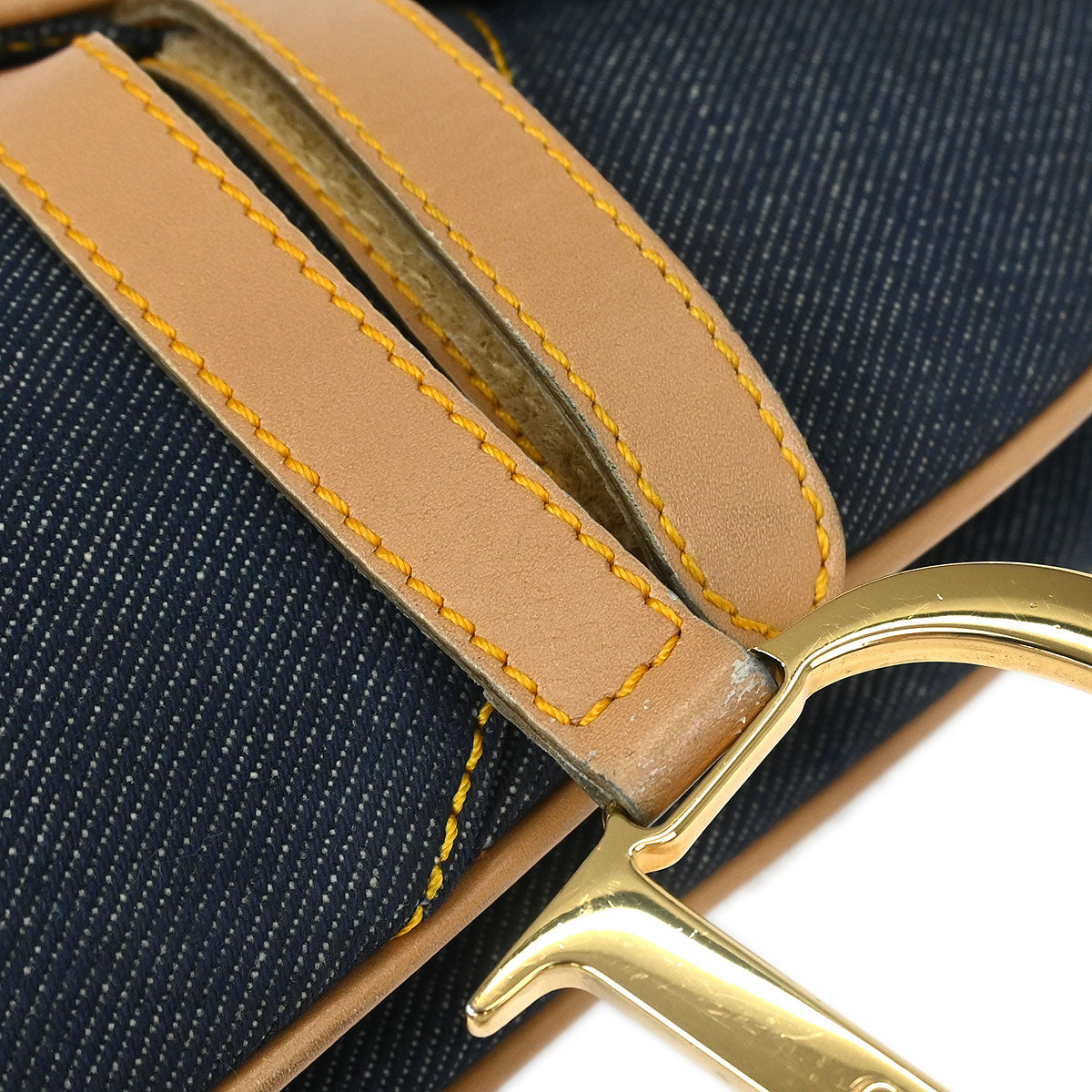 Christian Dior Indigo Denim Saddle Handbag