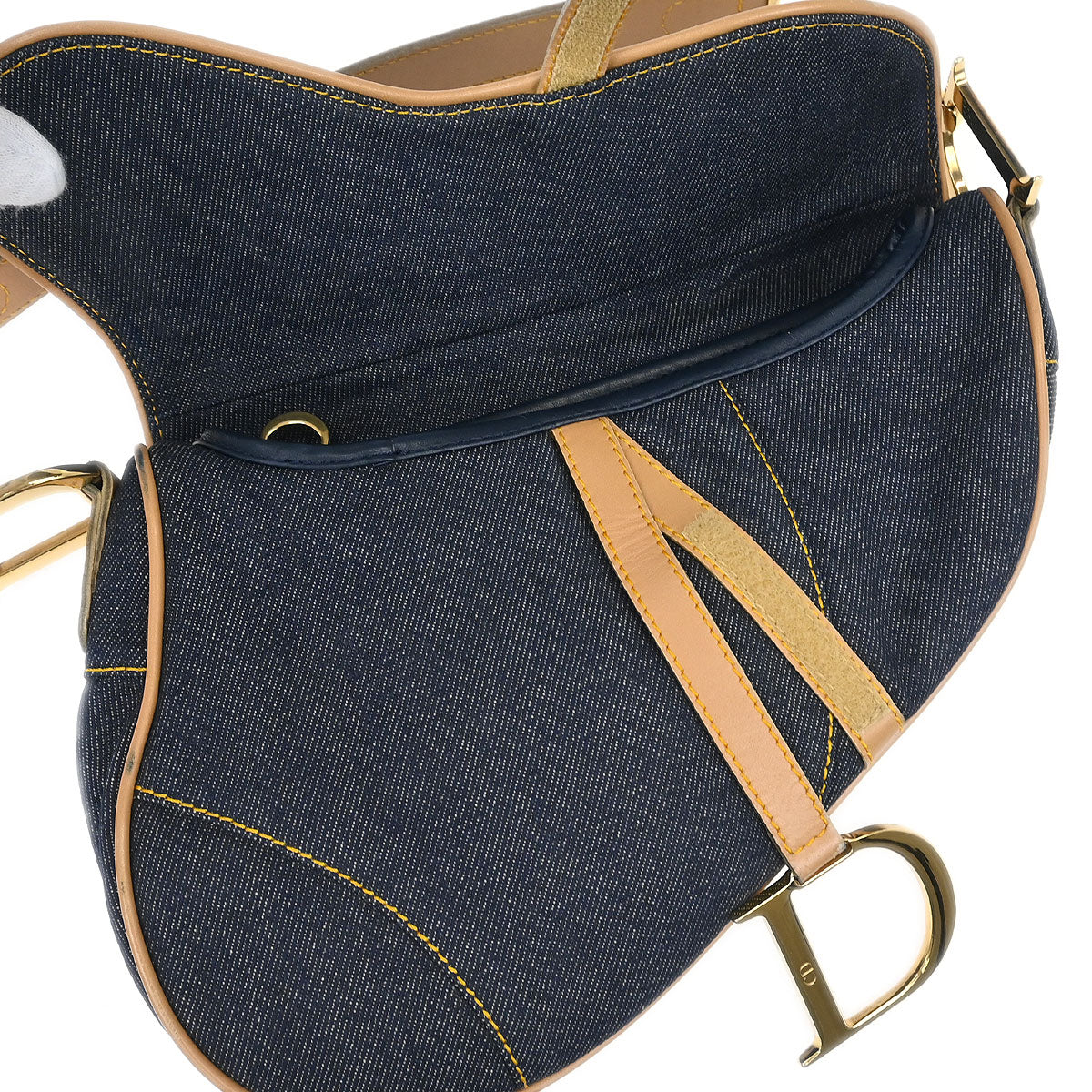 Christian Dior Indigo Denim Saddle Handbag