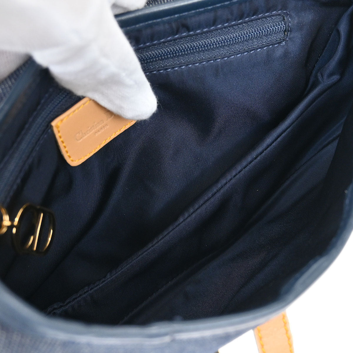 Christian Dior Indigo Denim Saddle Handbag