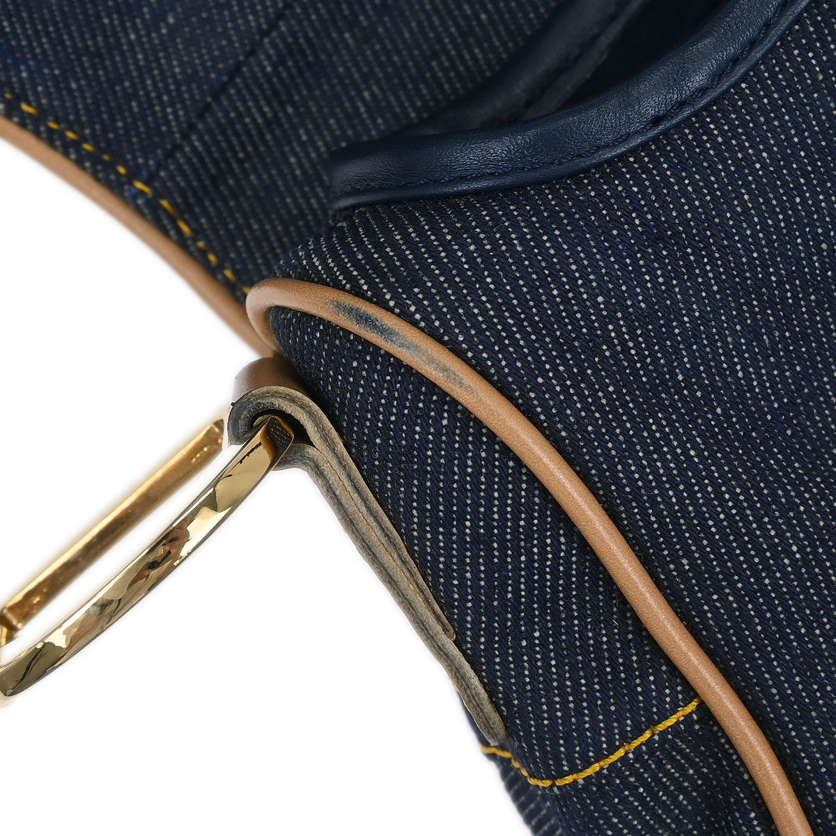 Christian Dior Indigo Denim Saddle Handbag