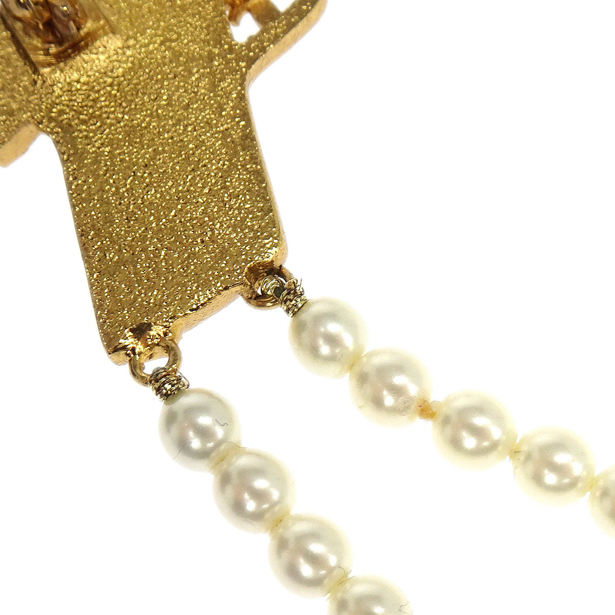 Chanel Gun Brooch Pin Rhinestone Costume Pearl Gold 01A