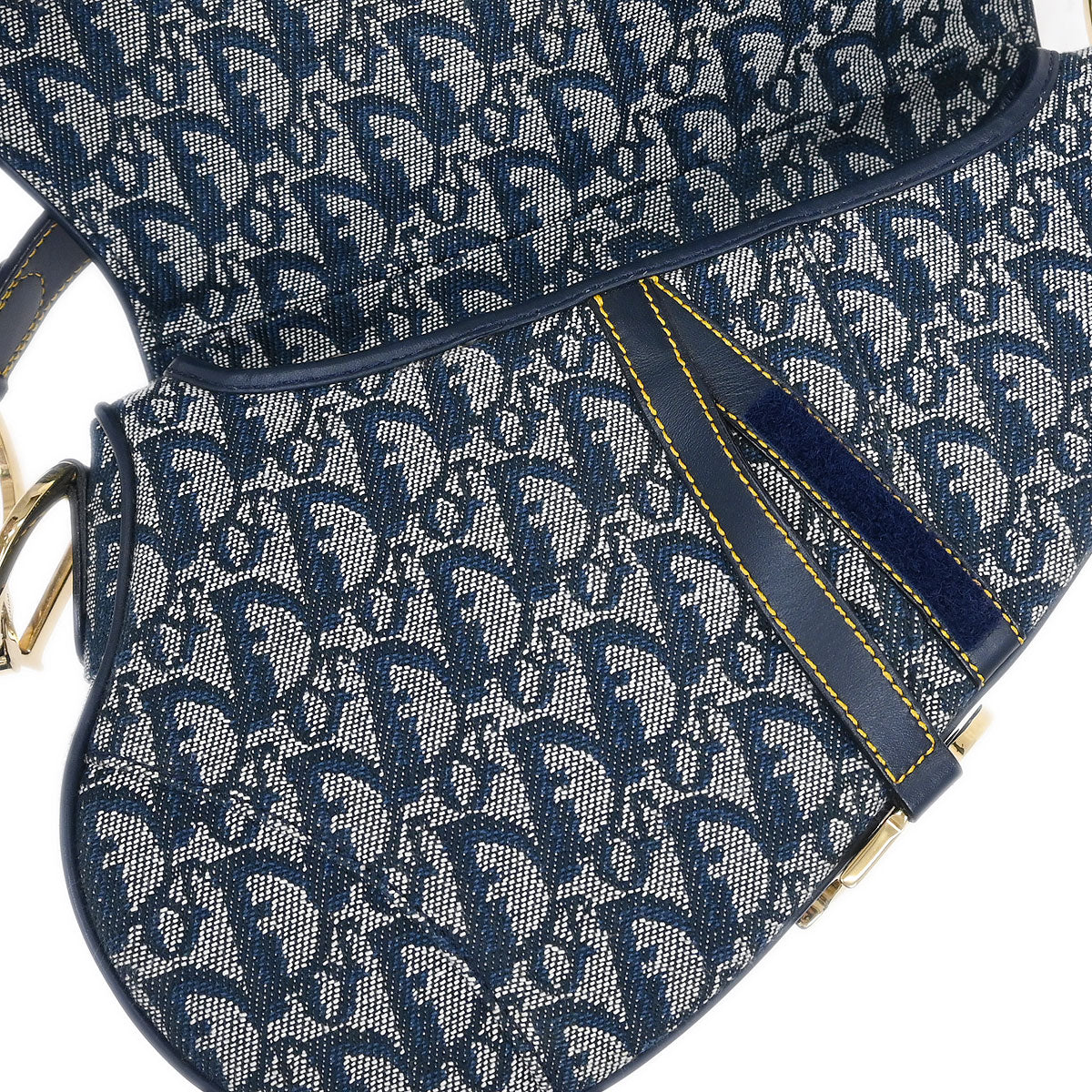 Christian Dior Navy Trotter Saddle Handbag