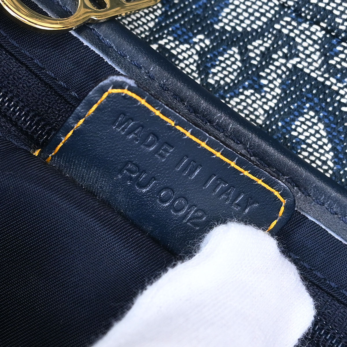 Christian Dior Navy Trotter Saddle Handbag