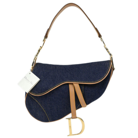 Christian Dior Indigo Denim Saddle Handbag