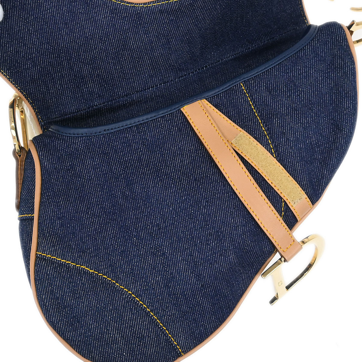 Christian Dior Indigo Denim Saddle Handbag