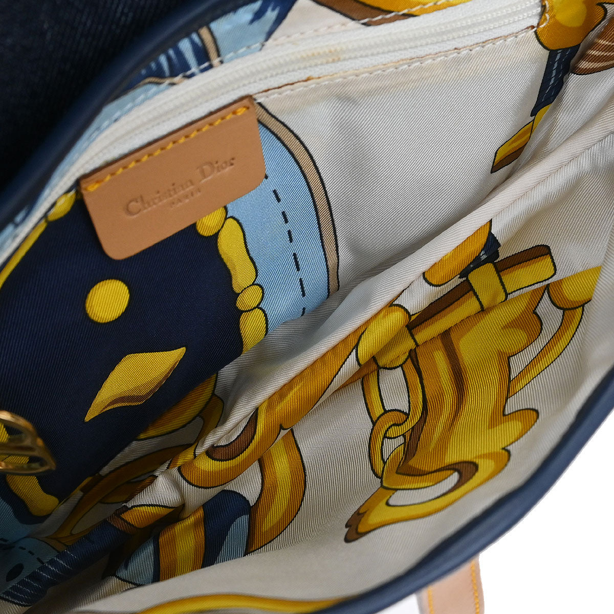 Christian Dior Indigo Denim Saddle Handbag