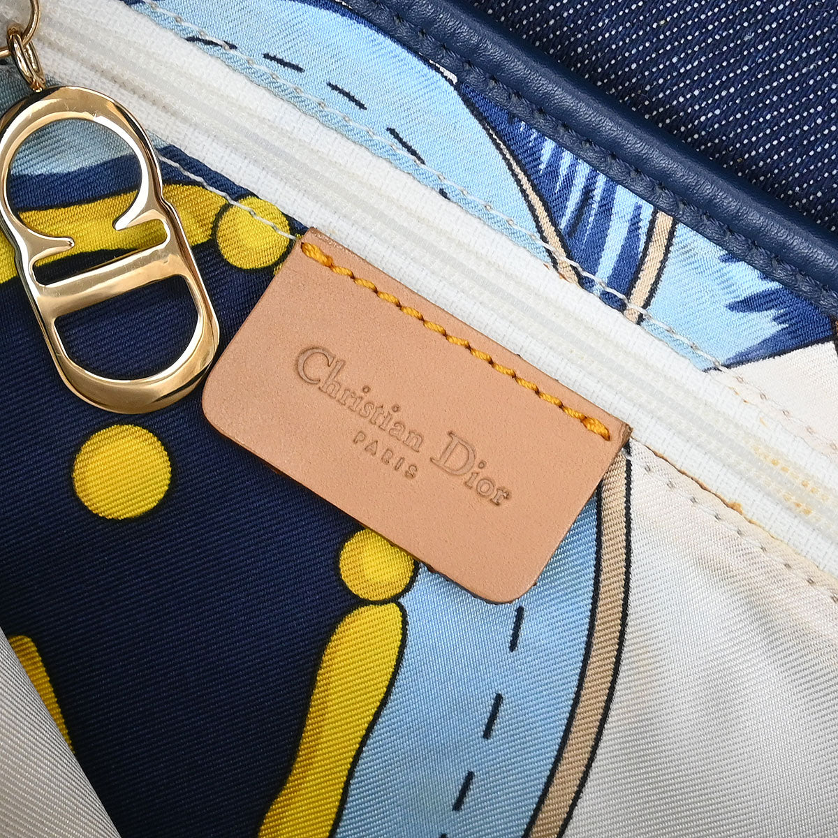 Christian Dior Indigo Denim Saddle Handbag