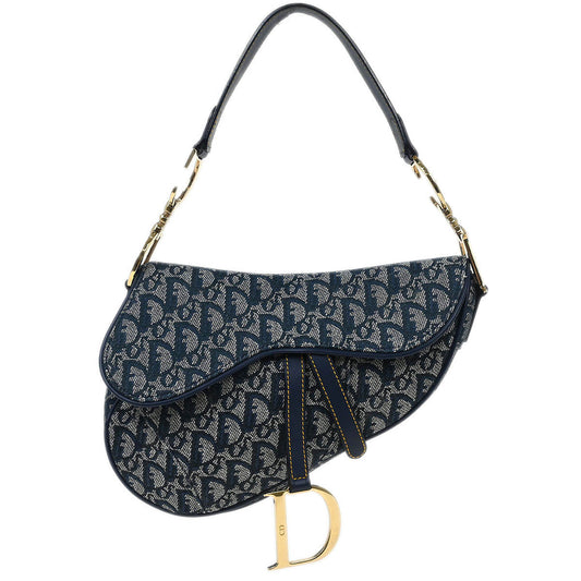Christian Dior Navy Trotter Saddle Handbag